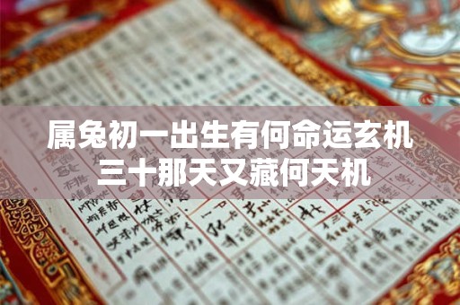 属兔初一出生有何命运玄机 三十那天又藏何天机