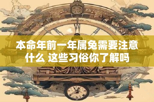 本命年前一年属兔需要注意什么 这些习俗你了解吗