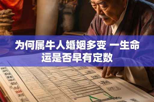 为何属牛人婚姻多变 一生命运是否早有定数