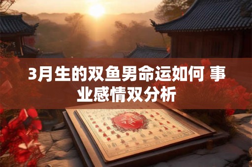 3月生的双鱼男命运如何 事业感情双分析