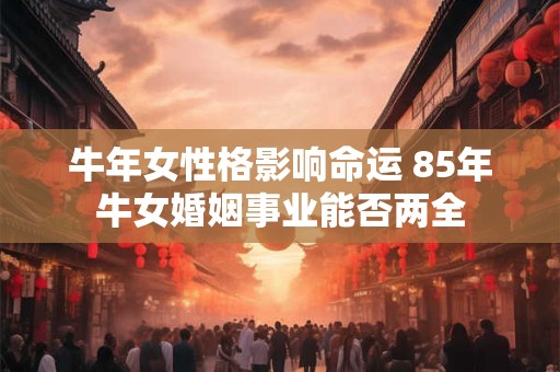 牛年女性格影响命运 85年牛女婚姻事业能否两全