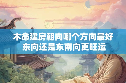 木命建房朝向哪个方向最好 东向还是东南向更旺运