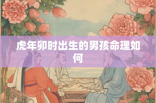 虎年卯时出生的男孩命理如何
