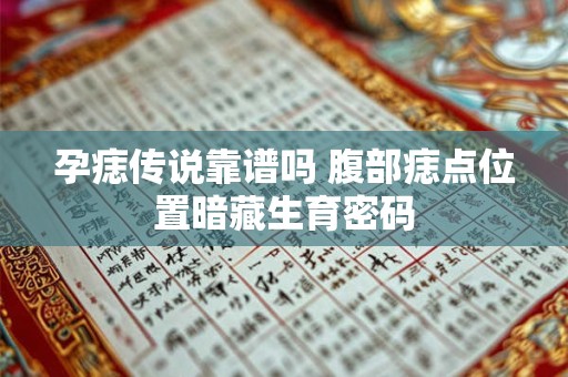 孕痣传说靠谱吗 腹部痣点位置暗藏生育密码