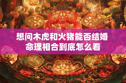 想问木虎和火猪能否结婚 命理相合到底怎么看