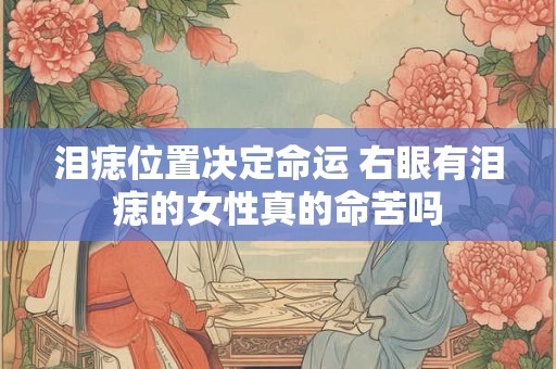 泪痣位置决定命运 右眼有泪痣的女性真的命苦吗
