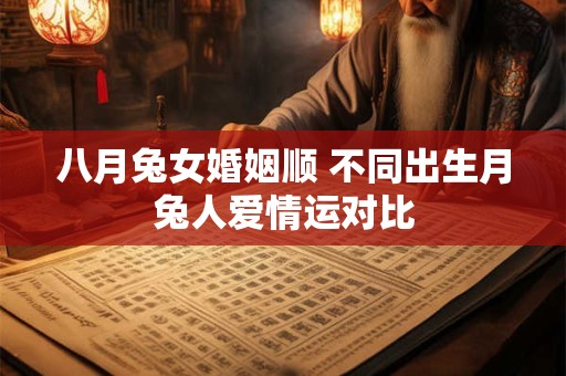 八月兔女婚姻顺 不同出生月兔人爱情运对比