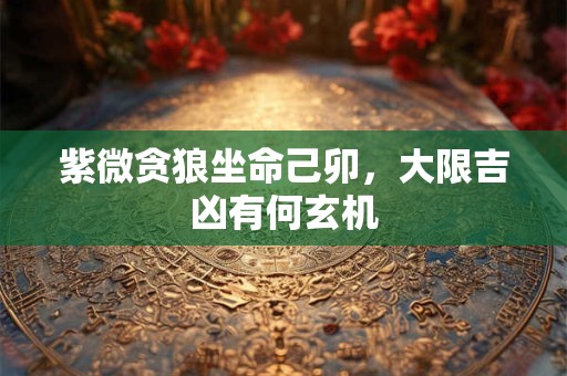 紫微贪狼坐命己卯，大限吉凶有何玄机