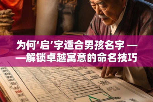 为何‘启’字适合男孩名字 ——解锁卓越寓意的命名技巧