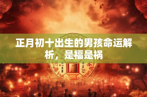 正月初十出生的男孩命运解析，是福是祸