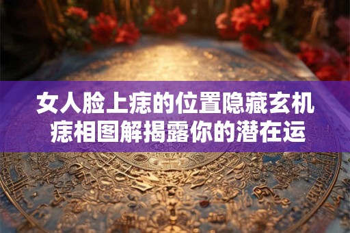 女人脸上痣的位置隐藏玄机 痣相图解揭露你的潜在运势