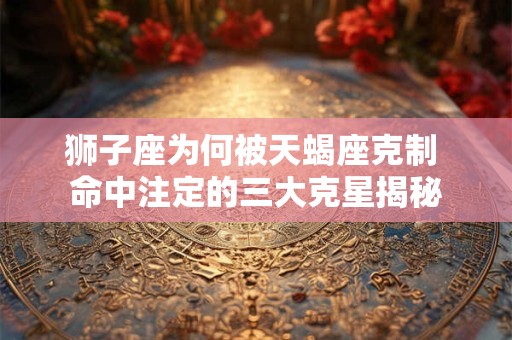 狮子座为何被天蝎座克制 命中注定的三大克星揭秘