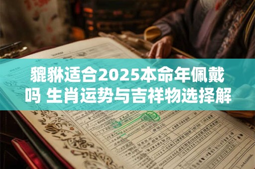貔貅适合2025本命年佩戴吗 生肖运势与吉祥物选择解析