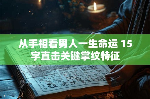 从手相看男人一生命运 15字直击关键掌纹特征