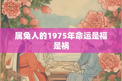 属兔人的1975年命运是福是祸