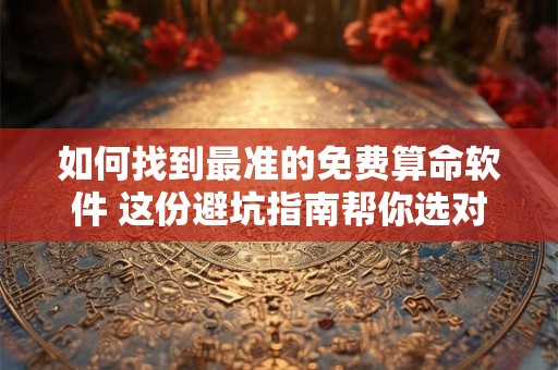 如何找到最准的免费算命软件 这份避坑指南帮你选对