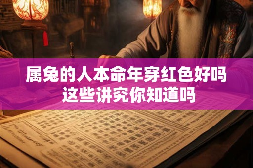 属兔的人本命年穿红色好吗 这些讲究你知道吗