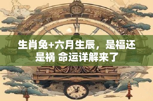 生肖兔+六月生辰，是福还是祸 命运详解来了
