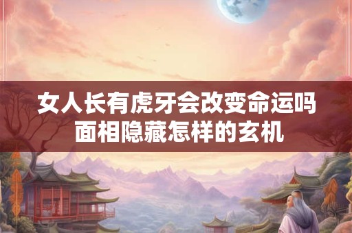 女人长有虎牙会改变命运吗 面相隐藏怎样的玄机