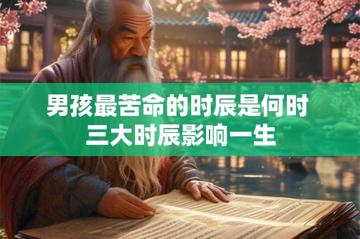 男孩最苦命的时辰是何时 三大时辰影响一生