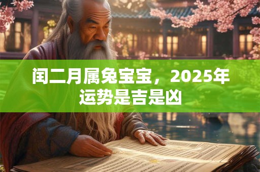 闰二月属兔宝宝,2025年运势是吉是凶 闰二月属兔宝宝,2025年运势是吉是凶