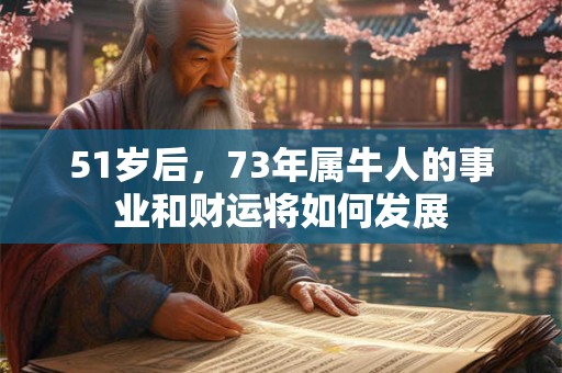 51岁后，73年属牛人的事业和财运将如何发展