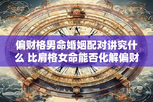 偏财格男命婚姻配对讲究什么 比肩格女命能否化解偏财男的桃花劫