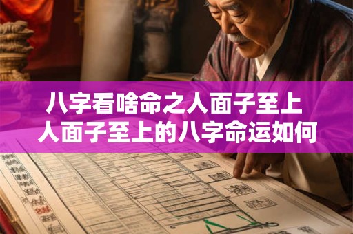 八字看啥命之人面子至上 人面子至上的八字命运如何