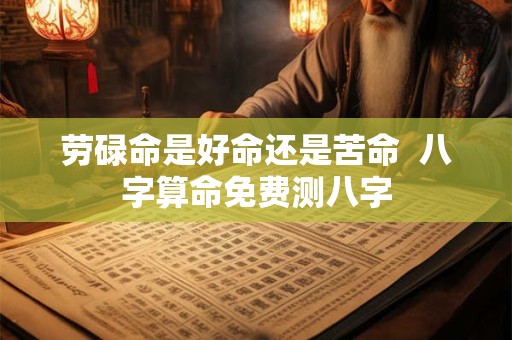 劳碌命是好命还是苦命  八字算命免费测八字