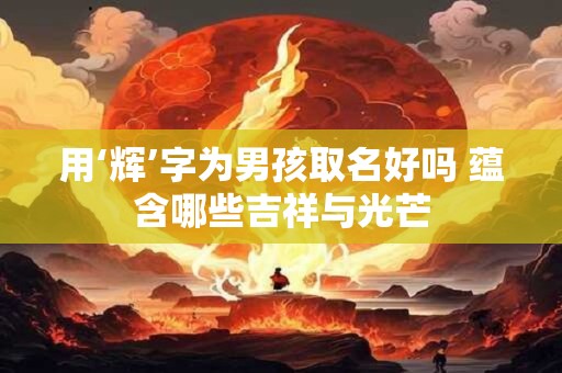 用‘辉’字为男孩取名好吗 蕴含哪些吉祥与光芒