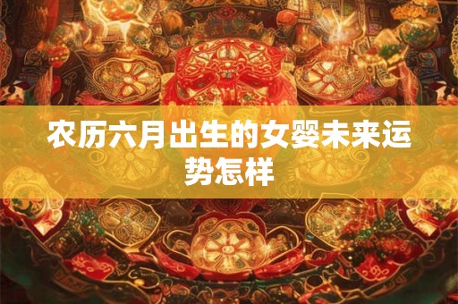 农历六月出生的女婴未来运势怎样