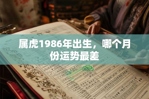 属虎1986年出生，哪个月份运势最差