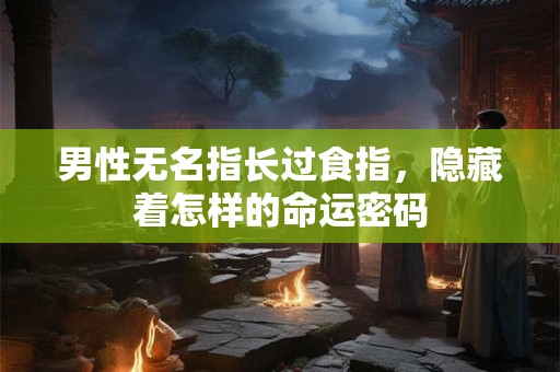 男性无名指长过食指，隐藏着怎样的命运密码
