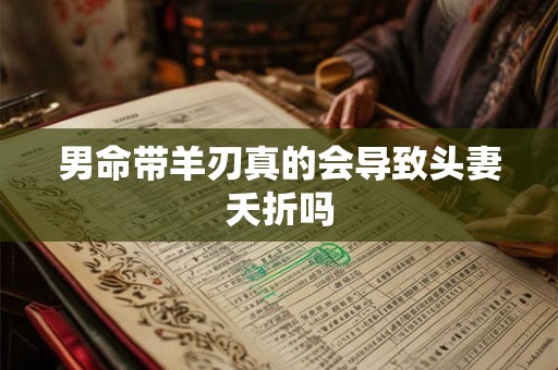 男命带羊刃真的会导致头妻夭折吗