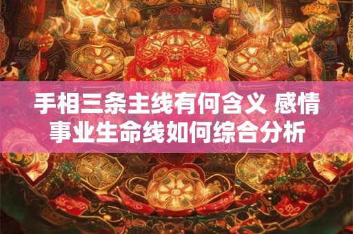 手相三条主线有何含义 感情事业生命线如何综合分析