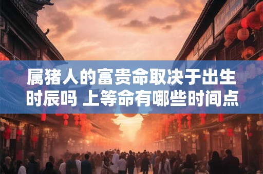 属猪人的富贵命取决于出生时辰吗 上等命有哪些时间点