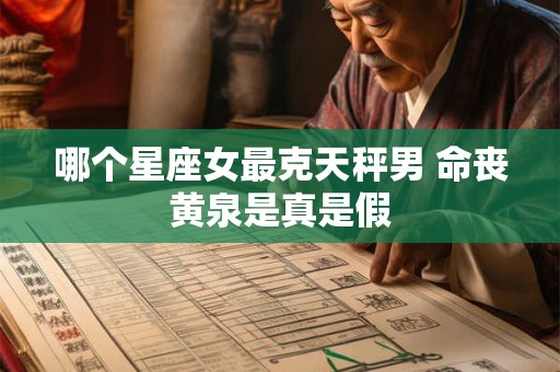 哪个星座女最克天秤男 命丧黄泉是真是假