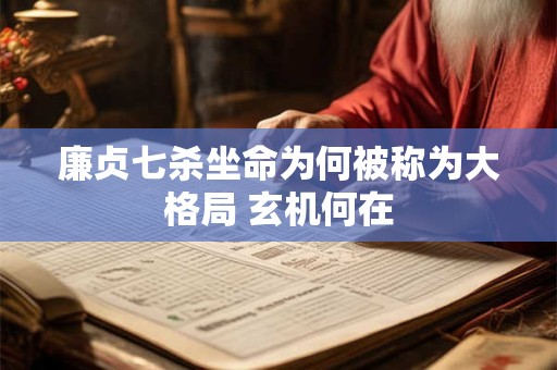 廉贞七杀坐命为何被称为大格局 玄机何在
