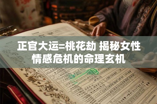 正官大运=桃花劫 揭秘女性情感危机的命理玄机