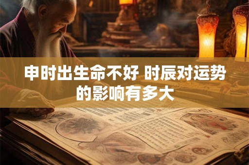 申时出生命不好 时辰对运势的影响有多大