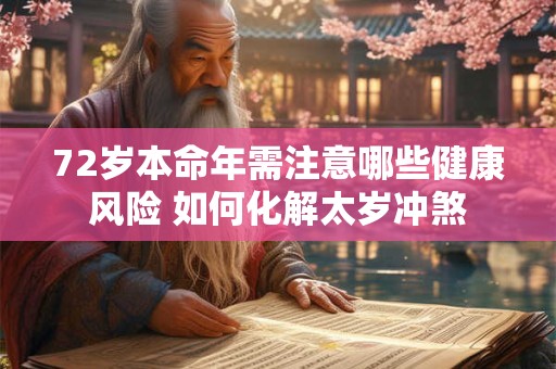 72岁本命年需注意哪些健康风险 如何化解太岁冲煞