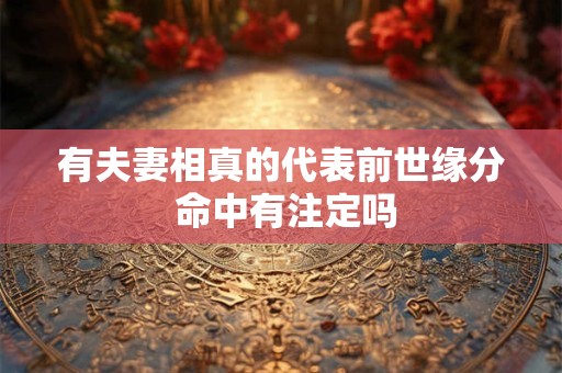 有夫妻相真的代表前世缘分 命中有注定吗