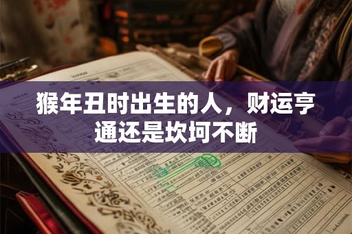 猴年丑时出生的人，财运亨通还是坎坷不断