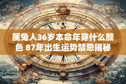 属兔人36岁本命年穿什么颜色 87年出生运势禁忌揭秘 属兔人36岁本命年穿什么颜色 87年出生运势禁忌揭秘