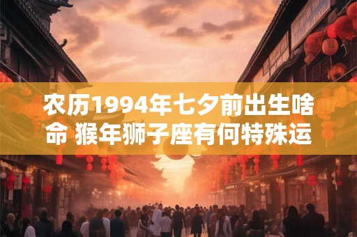 农历1994年七夕前出生啥命 猴年狮子座有何特殊运势