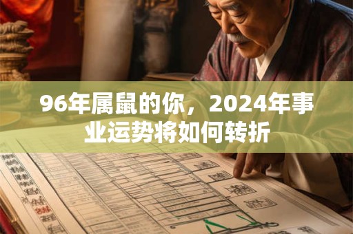 96年属鼠的你，2024年事业运势将如何转折