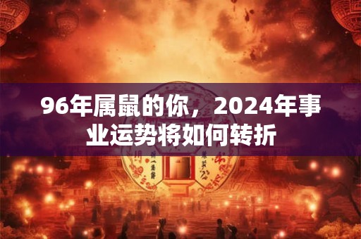 96年属鼠的你，2024年事业运势将如何转折