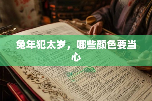 兔年犯太岁，哪些颜色要当心