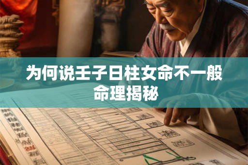 为何说壬子日柱女命不一般 命理揭秘
