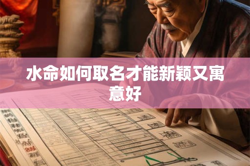 水命如何取名才能新颖又寓意好
